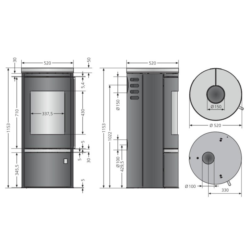 Kaminofen Justus Faro Top 2.0 - 6 kW