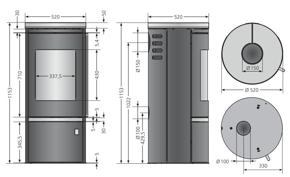 Kaminofen Justus Faro Top 2.0 - 6 kW