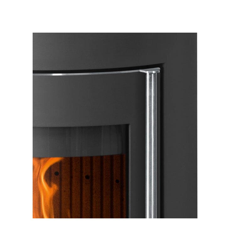 Kaminofen Justus Mino Top 2.0  - 5,5 kW - Stahl Schwarz - Abdeckplatte Stahl Schwarz