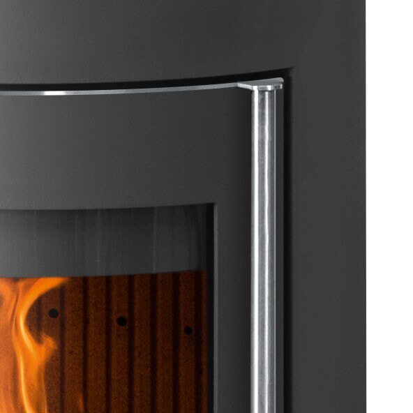 Kaminofen Justus Mino Top 2.0  - 5,5 kW - Stahl Schwarz - Abdeckplatte Stahl Schwarz