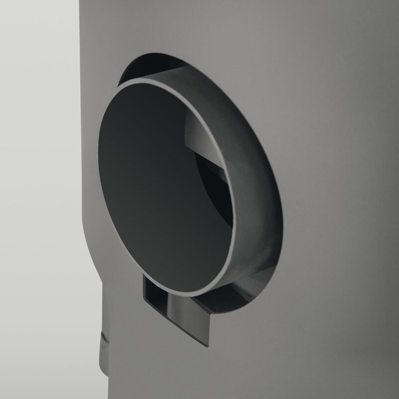 Kaminofen Justus Mino Trios 2.0 - 5,5 kW - Stahl Schwarz - Abdeckplatte Stahl Schwarz