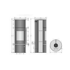 Kaminofen wassergef&uuml;hrt Justus Faro Aqua 2.0 - 8,5 kW