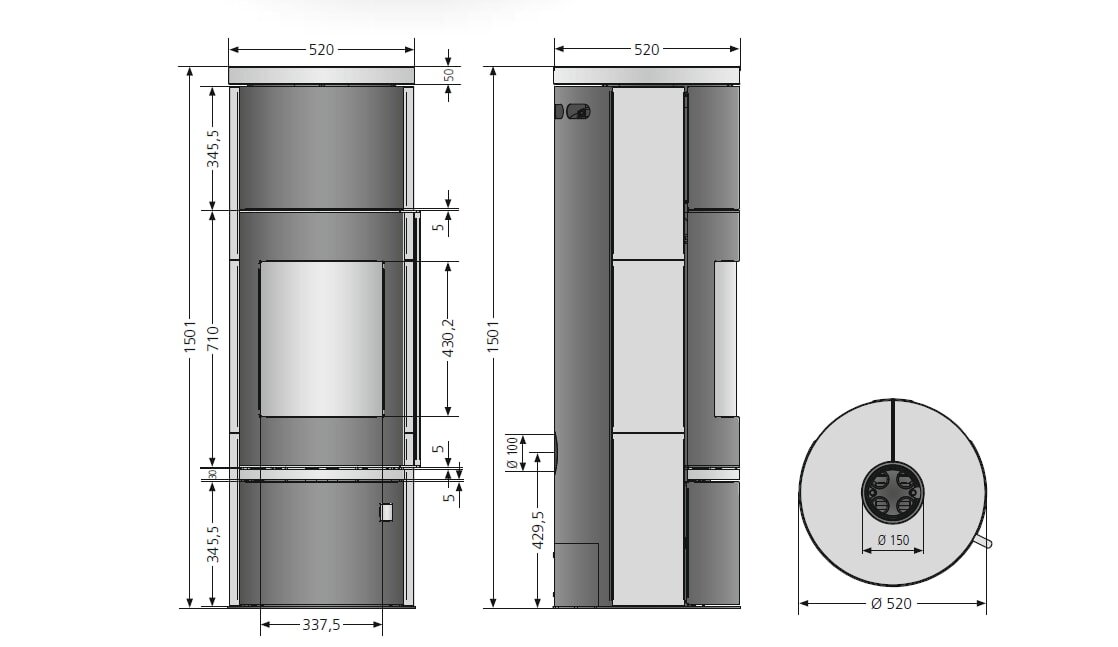 Kaminofen wassergeführt Justus Faro Aqua 2.0 - 8,5 kW