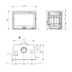 Kamineinsatz La Nordica INSERTO 70 4.0 Ventilato - 7,8 kW