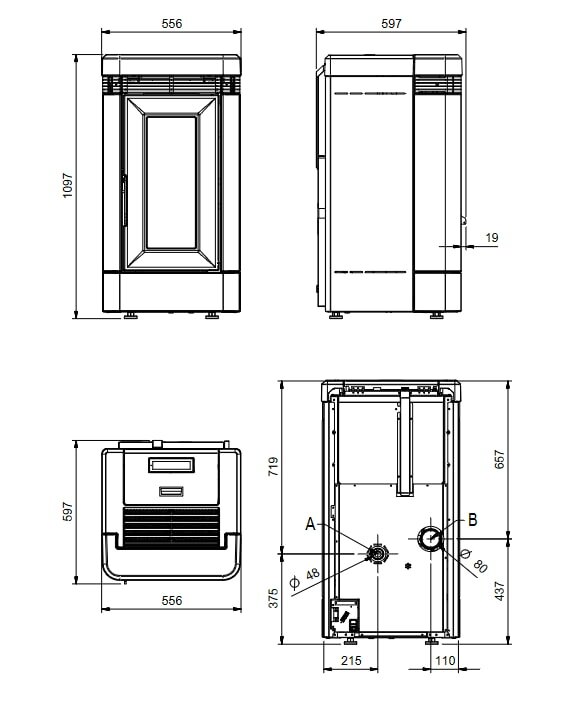 Pelletofen La Nordica Extraflame Lucia - 12,1 kW