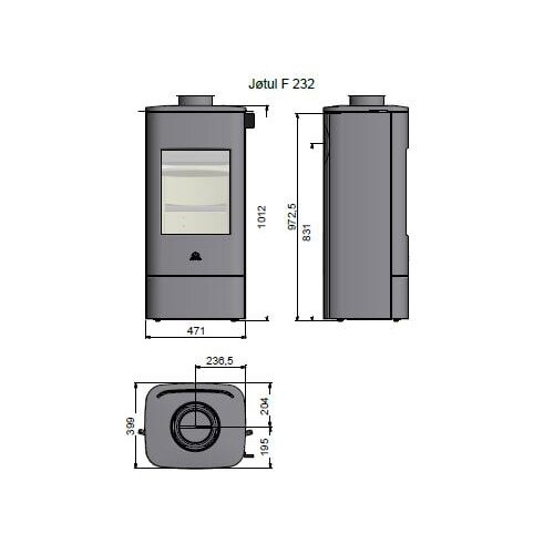 Kaminofen Gussofen Jotul F 232, schwarz lackiert (BP) - 6 kW, 3.410,00 €