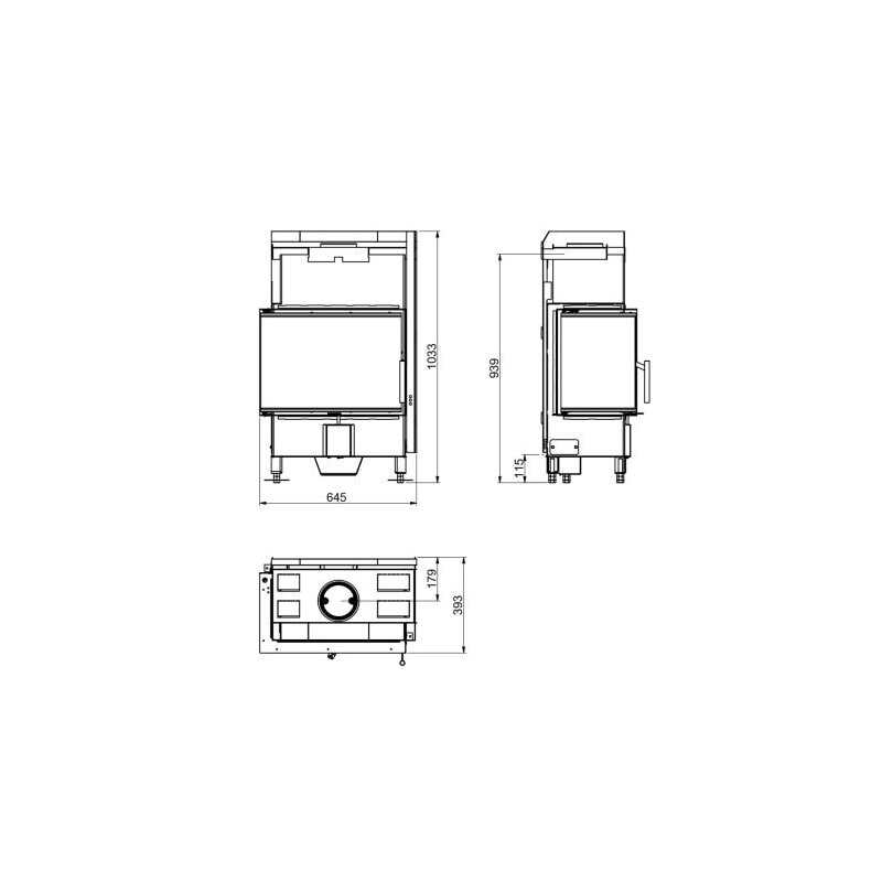 Kamineinsatz SCAN 5003 - 5,7 kW - Schwarz