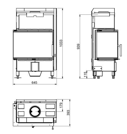 Kamineinsatz SCAN 5003 - 5,7 kW - Schwarz