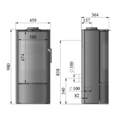 Kaminofen Morsoe 4143 mit Glasfront - 5 kW