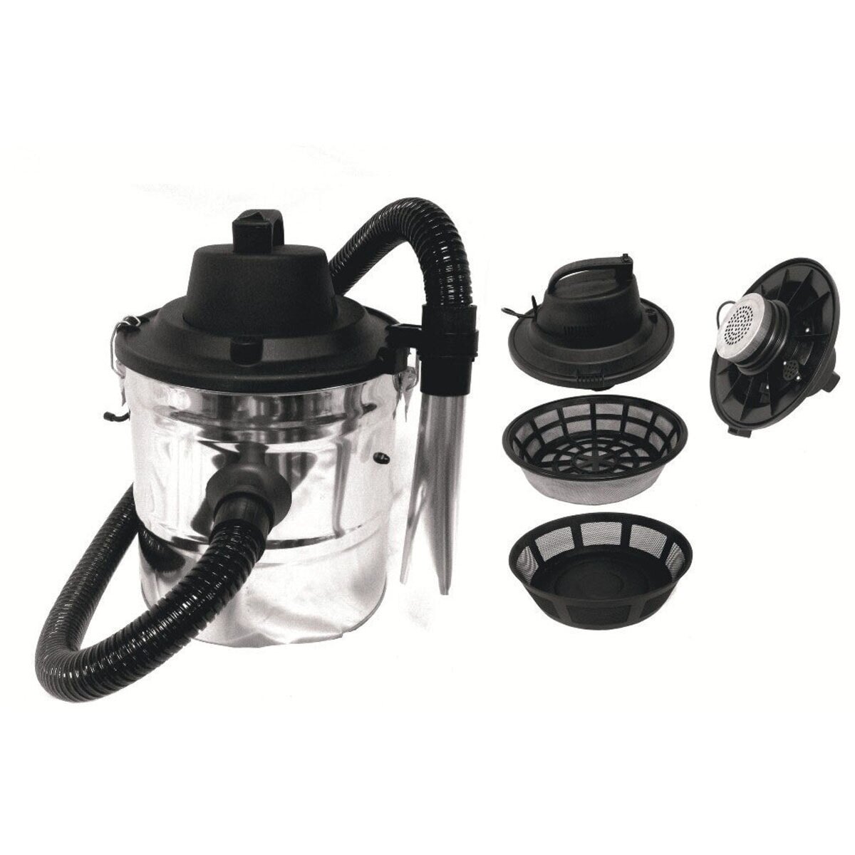 Aschesauger mit Motor, 18 Liter Fassungsvermögen, 1.200 Watt