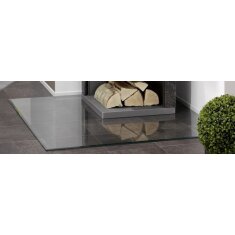 Bodenplatte Glas ESG 6mm mit Facette Quadrat 1100 x 1100 mm