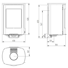 Kaminofen Jydepejsen Senza Wall - 4 kW