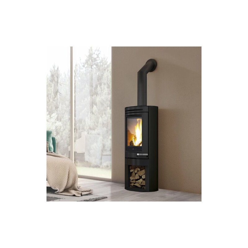 Kaminofen Edilkamin TALLY 8 - 8 kW - Stahl Schwarz