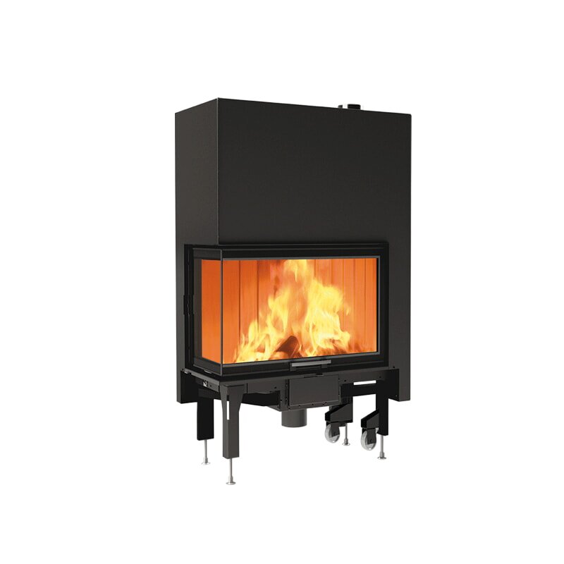 Holzkamin Einsatz Edilkamin WINDO2 95 R - 14,7 kW - Fenster Links