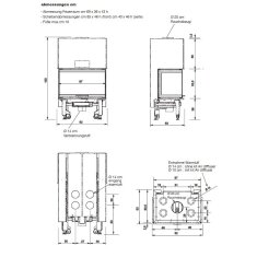 Holzkamin Einsatz Edilkamin WINDO3 85 - 13,2 kW