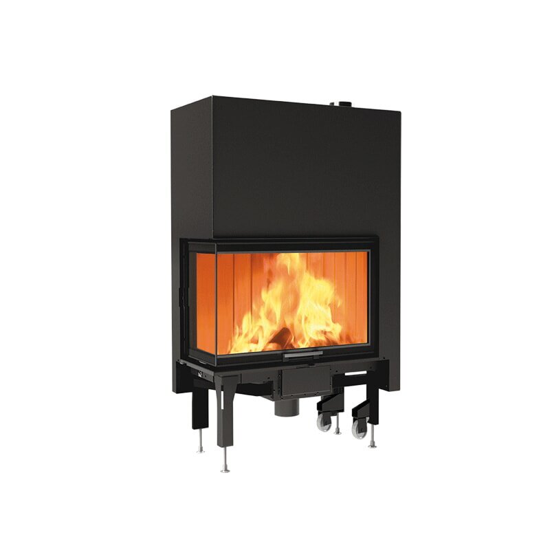 Holzkamin Einsatz Edilkamin WINDO2 75 R - 13,2 kW - Fenster Links