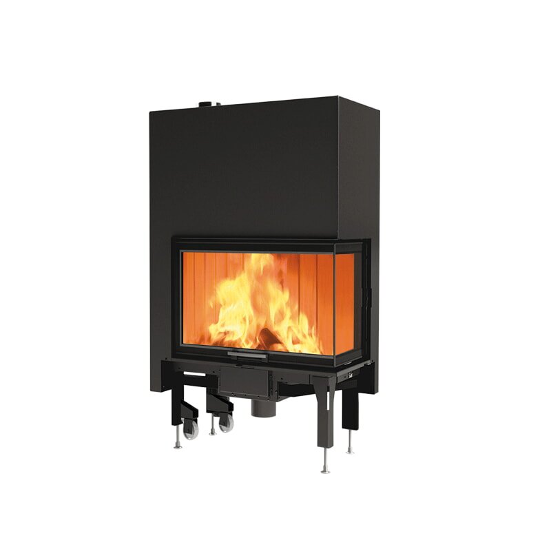 Holzkamin Einsatz Edilkamin WINDO2 75 L - 13,2 kW - Fenster Rechts