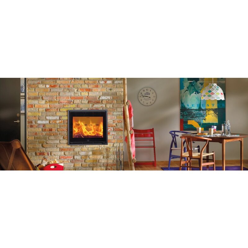 Kamineinsatz SCAN 1003 BB schwarzes Glas / schwarze Kantenleiste - 7,2 kW