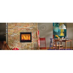 Kamineinsatz SCAN 1003 BB schwarzes Glas / schwarze Kantenleiste - 7,2 kW