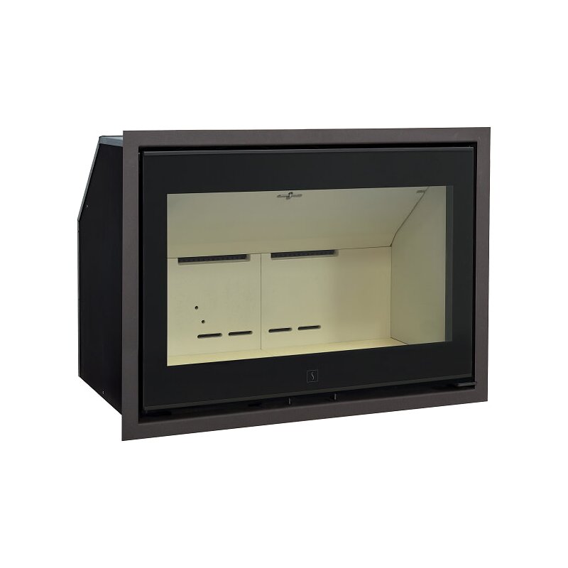 Kamineinsatz Scan 1004 BB schwarzes Glas / schwarze Kantenleiste - 8 kW