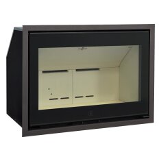 Kamineinsatz Scan 1004 BB schwarzes Glas / schwarze Kantenleiste - 8 kW