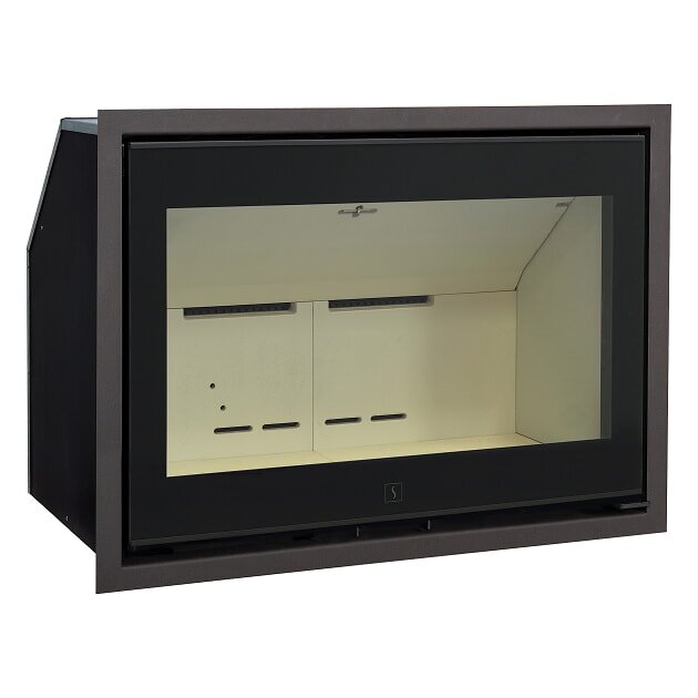 Kamineinsatz Scan 1004 BB schwarzes Glas / schwarze Kantenleiste - 8 kW