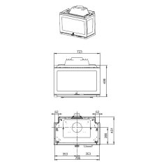 Kamineinsatz Guss Jotul I 620 - 9 kW - schwarz lackiert (BP)