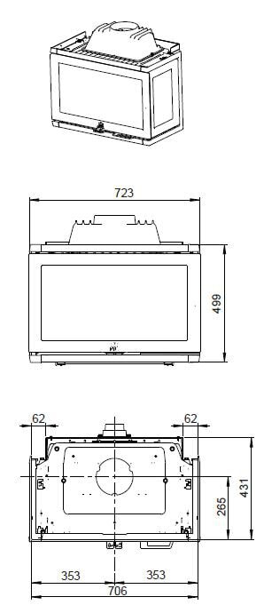 Kamineinsatz Guss Jotul I 620 - 9 kW - schwarz lackiert (BP)