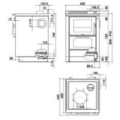 Küchenherd Greithwald Tyrola TRF 60 - 7,5 kW