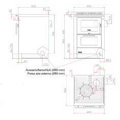 Küchenherd Greithwald Tyrola TRF 60 - 7,5 kW