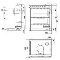 Küchenherd Greithwald Tyrola TRF 80 - 7,5 kW