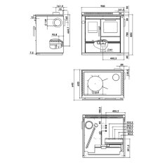 Küchenherd wassergeführt Greithwald Tyrola TRT 90 - 7,9 kW