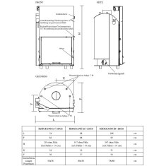 Kamineinsatz wasserführend Edilkamin H2 OCEANO CS 23 - 23 kW