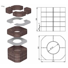 SCAN Satz Wärmespeichersteine Ø 150 mm...