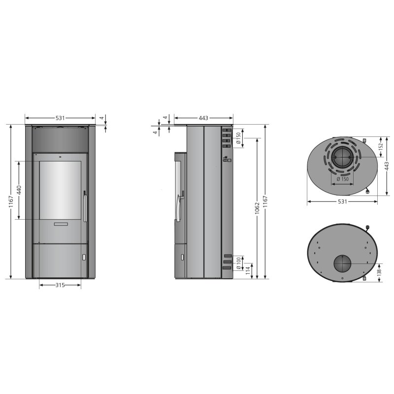 Kaminofen Oranier Polar 7 2.0 - 6,5 kW
