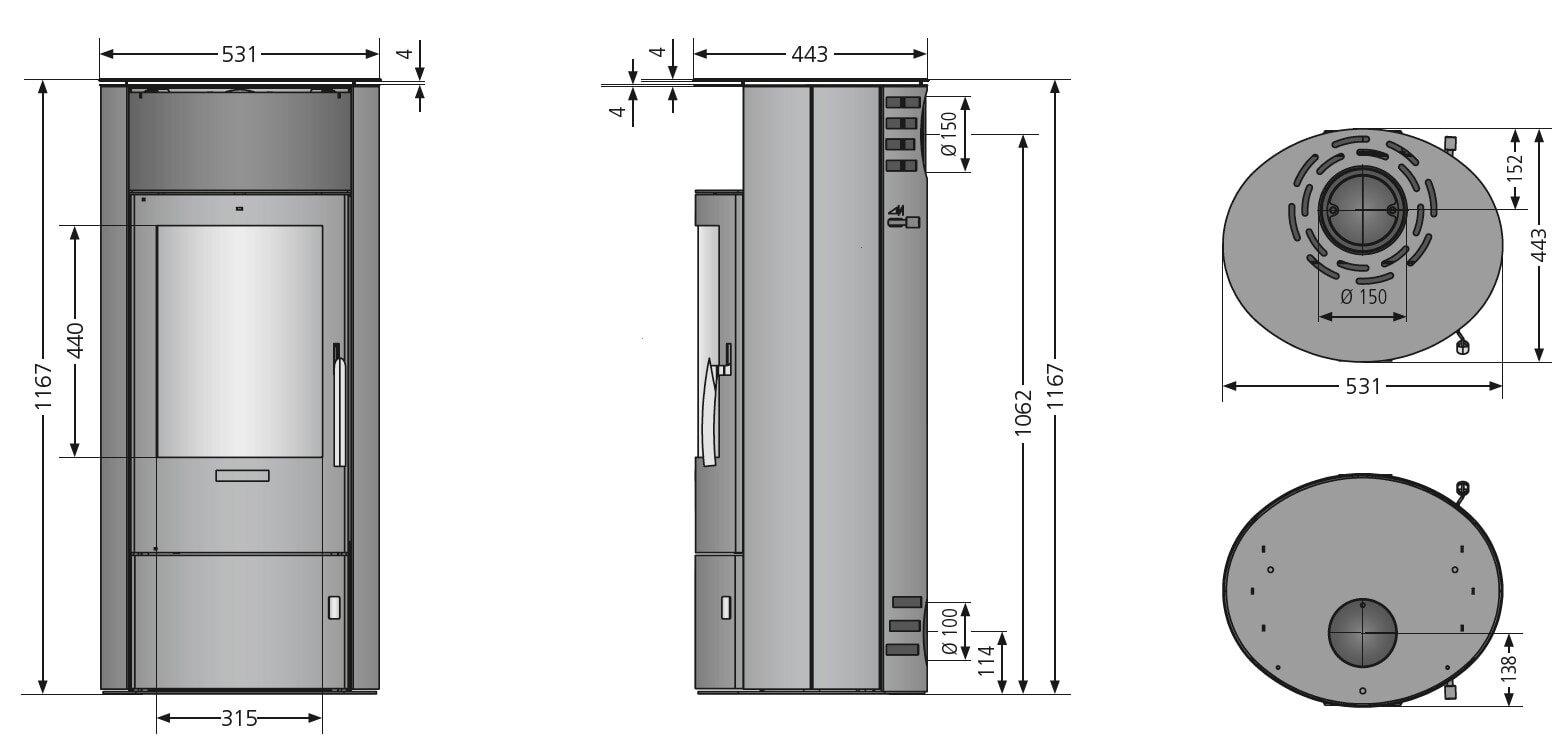 Kaminofen Oranier Polar 7 2.0 - 6,5 kW