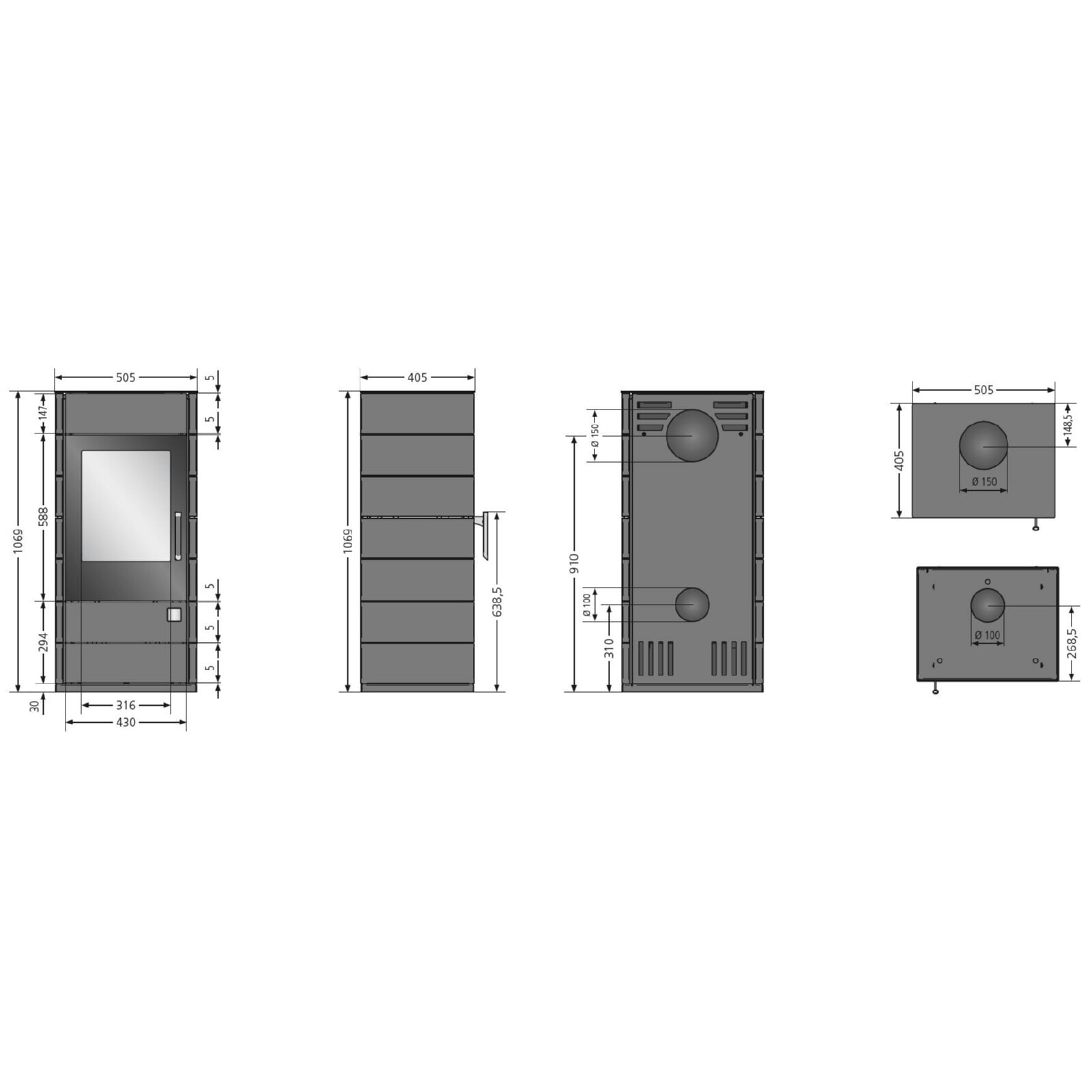 Kaminofen Justus Tova (W+) - 6 kW