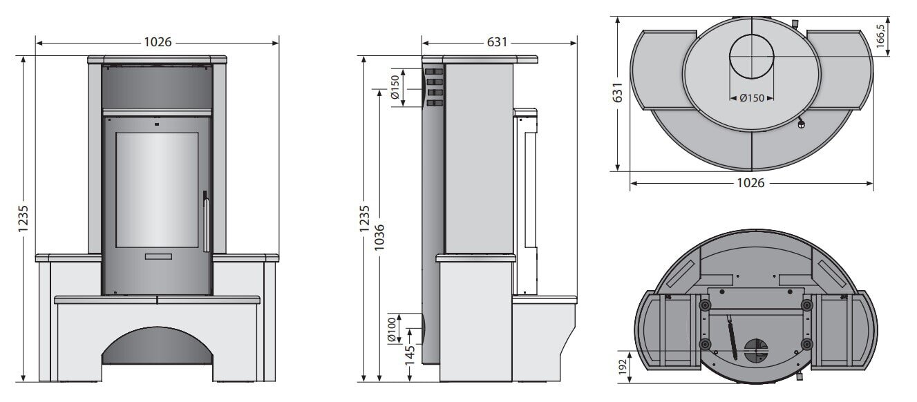 Kaminofen Justus Kaskade 2.0 - 6,5 kW