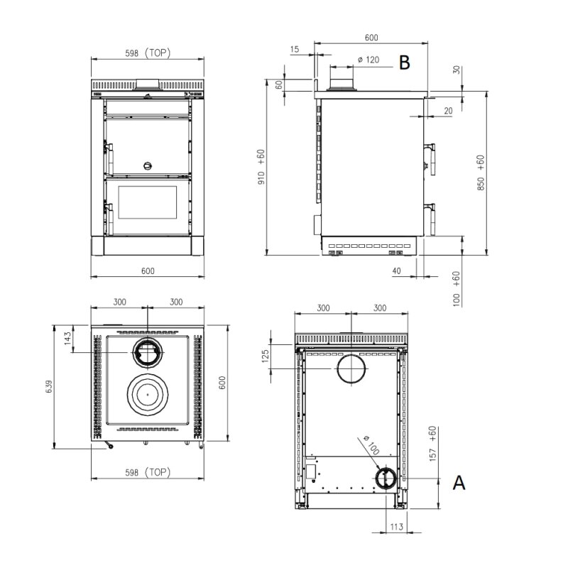 Küchenherd La Nordica Vicenza EVO - 6 kW