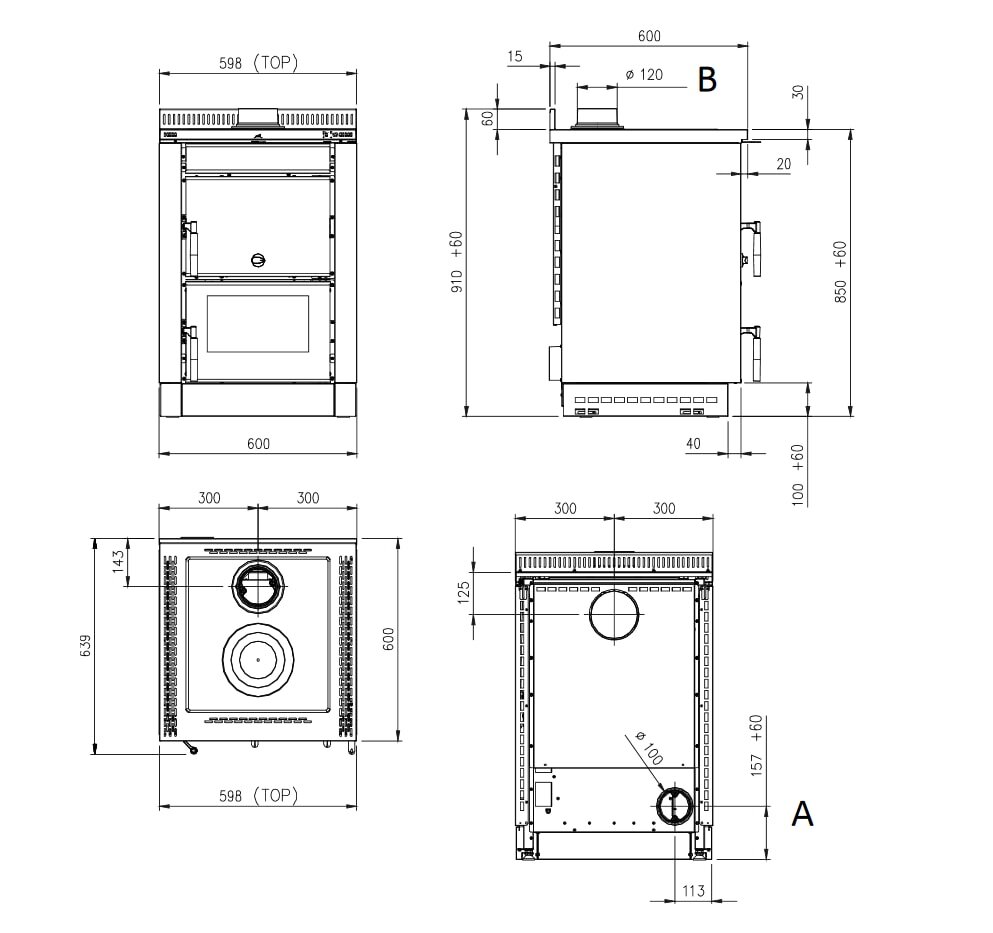 Küchenherd La Nordica Vicenza EVO - 6 kW