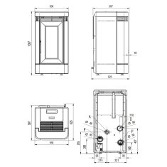 Pelletofen La Nordica Extraflame Lucia Plus (kanalisierbar) - 12 kW