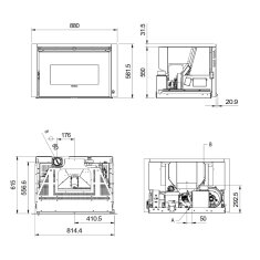 Pelleteinsatz La Nordica Extraflame Comfort P85 - 12 kW