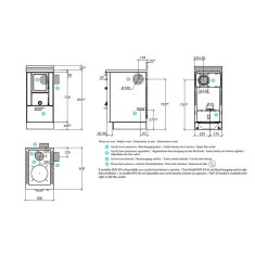 Holzherd Rizzoli - Serie RVE ohne Backofen - RVE 40 - 7 kW - Standard Edelstahl
