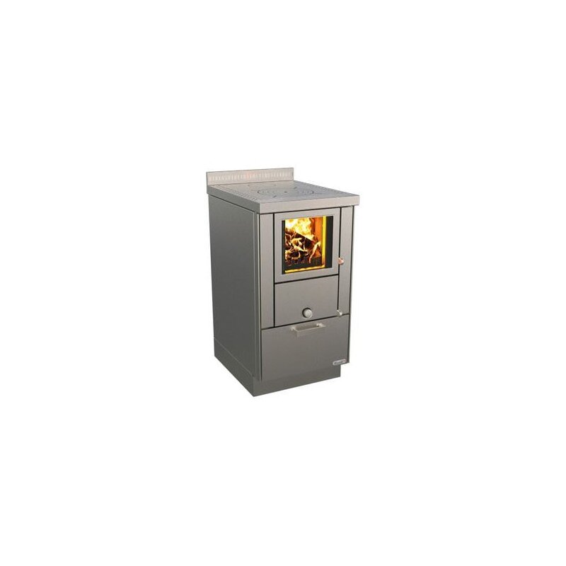 Holzherd Rizzoli - Serie RVE ohne Backofen - RVE 45 - 7 kW - Standard Edelstahl