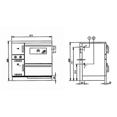 Wamsler Zentralheizungsherd wassergeführt K 148 - 23 kW