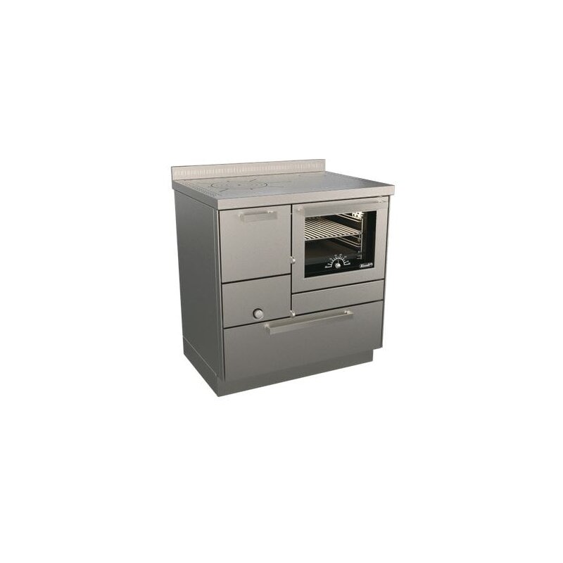 Holzherd Rizzoli - Serie RE mit Backofen - RE 80 - 8 kW - Standard Edelstahl
