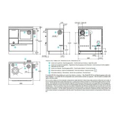 Holzherd Rizzoli - Serie RE mit Backofen - RE 80 - 8  kW - Variant