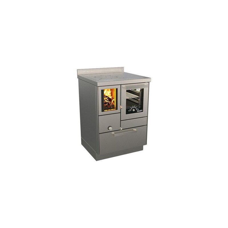 Holzherd Rizzoli - Serie RVE mit Backofen - RVE 60 - 8 kW - Standard Edelstahl