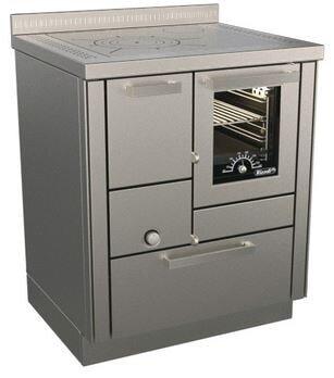 Holzherd Rizzoli - Serie RI mit Backofen - RI 70 - 8  kW - Standard Edelstahl