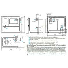 Holzherd Rizzoli - Serie RI mit Backofen - RI 100 - 8  kW - Epoka